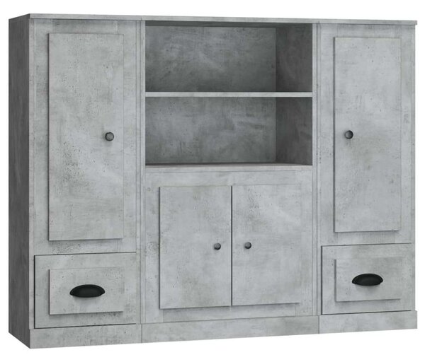 VidaXL Tárolószekrény - Beton Szürke - 132x35,5x103,5cm