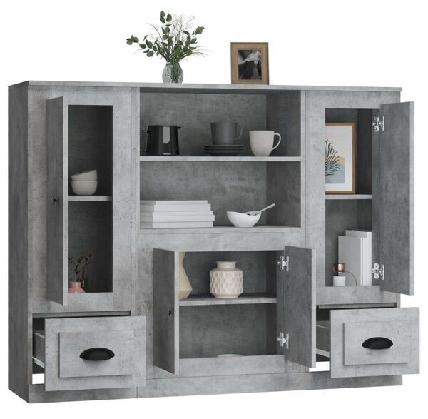 VidaXL Tárolószekrény - Beton Szürke - 132x35,5x103,5cm
