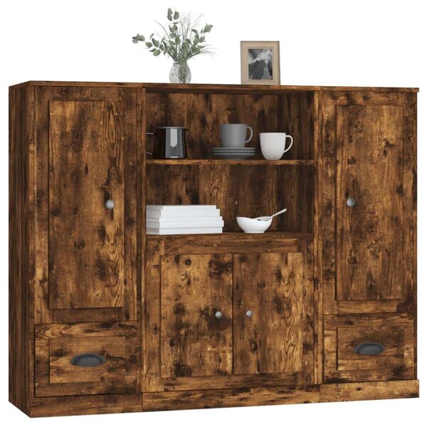 VidaXL Tölgyfa Magasszekrény - 3 db, 132x35.5x103.5cm