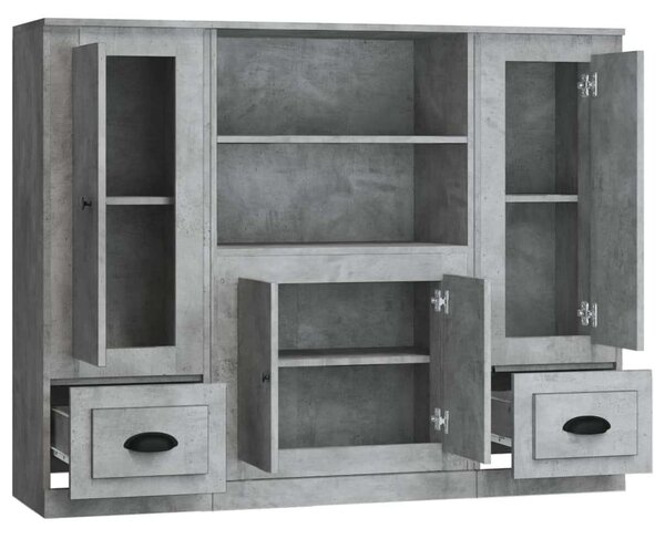 VidaXL Tárolószekrény - Beton Szürke - 132x35,5x103,5cm