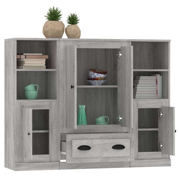 VidaXL Tárolószekrény - Sonoma Szürke - 132cm