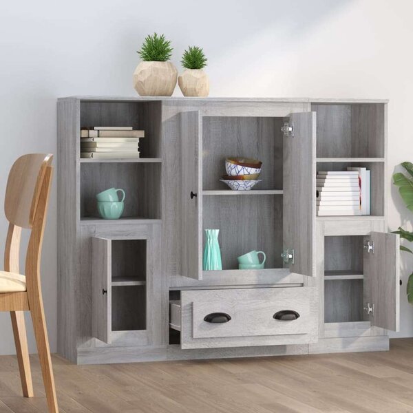VidaXL Tárolószekrény - Sonoma Szürke - 132cm