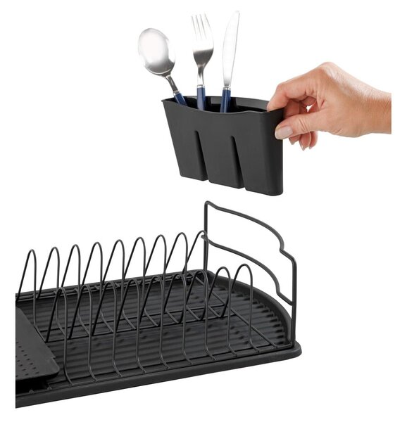 Drip Basic fekete edényszárító - Wenko