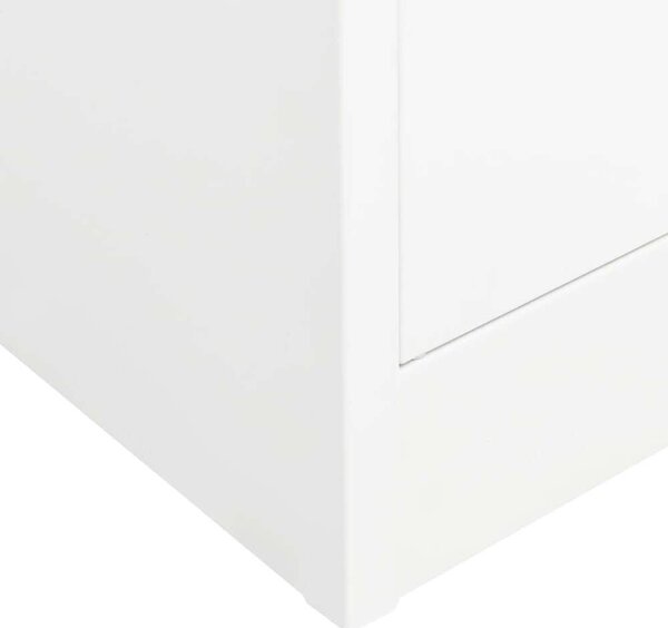 VidaXL Acél Ruhásszekrény - Fehér - 80x50x180 cm