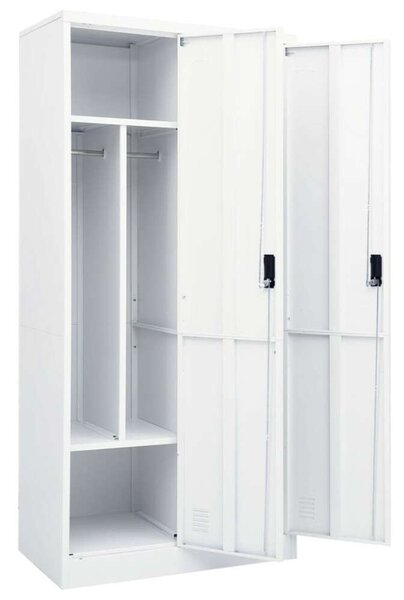 VidaXL Acél Ruhásszekrény - Fehér - 80x50x180 cm
