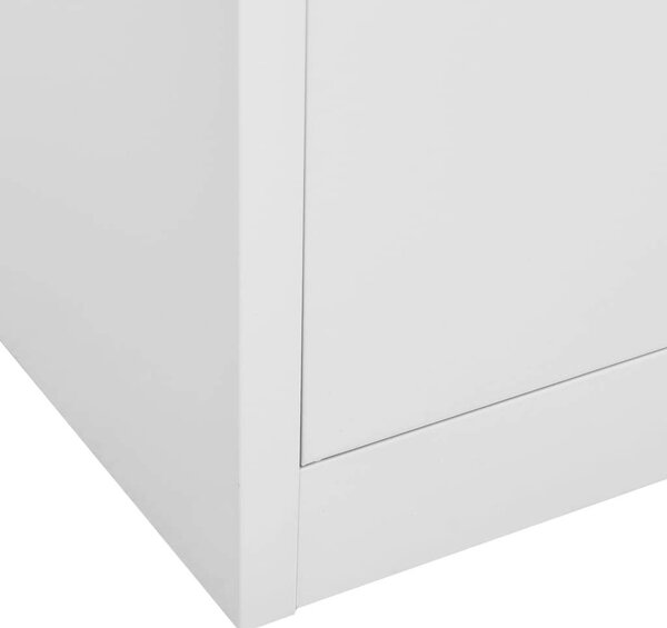 Acél Irodai Szekrény - 90x40x180 cm - Világosszürke