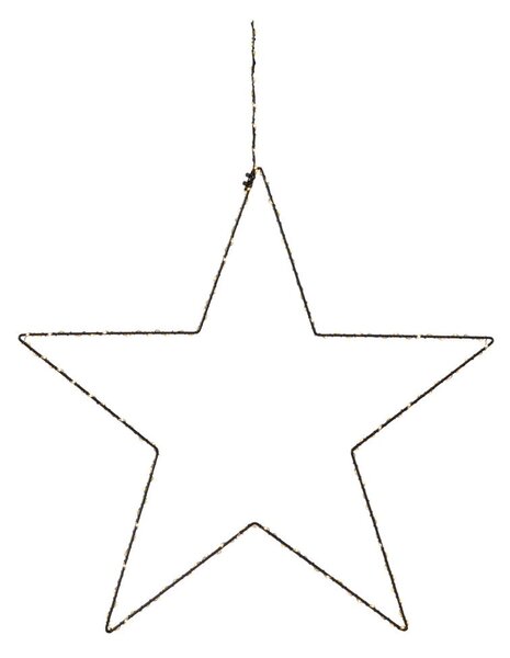 Black Friday - Alpha Star fekete karácsonyi függő fénydekoráció, magasság 30 cm - Markslöjd
