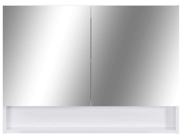 LED-es Tükrös Szekrény - Fürdőszoba - 80x15x60 cm