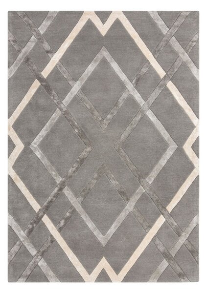 Trellis szürke viszkóz szőnyeg, 120 x 170 cm - Flair Rugs