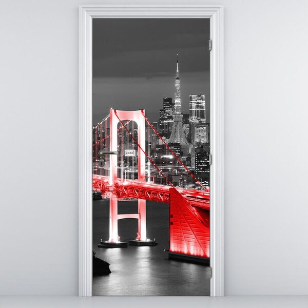 Fotótapéta ajtóra - híd Tokióban (95x205cm)