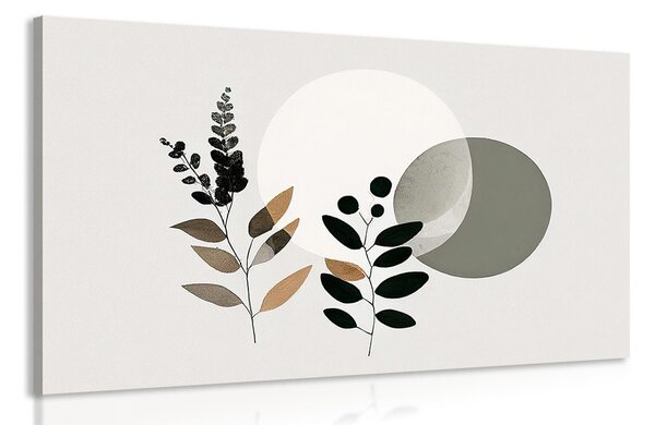 Kép minimalista levelek boho háttérrel