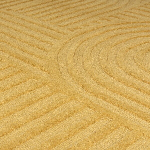 Zen Garden sárga gyapjú szőnyeg, 160 x 230 cm - Flair Rugs