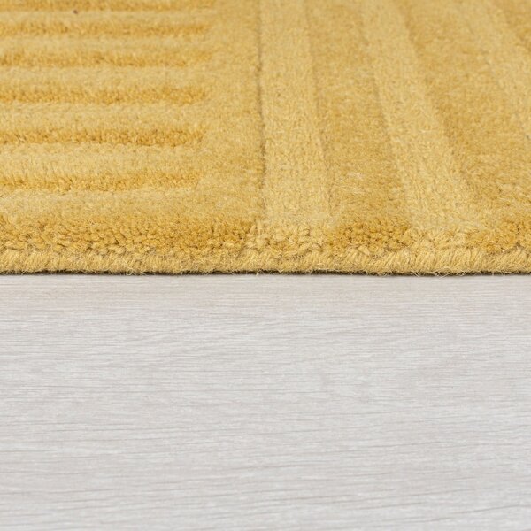 Zen Garden sárga gyapjú szőnyeg, 160 x 230 cm - Flair Rugs