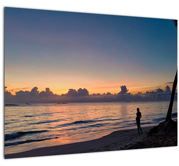 Kép egy nőről a tengerparton (70x50 cm)