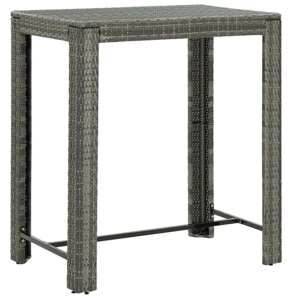 Polyrattan Kerti Bárszett - 5 részes - Szürke