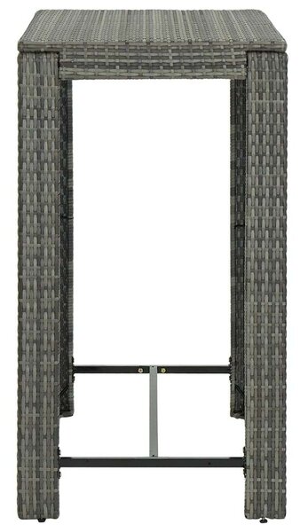 Polyrattan Kerti Bárszett - 5 részes - Szürke