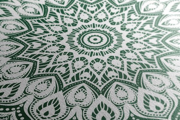 Kép harmónia Mandala zöld alapon