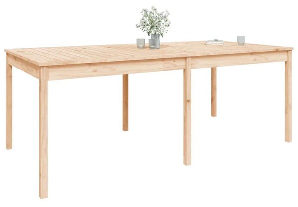 Tömör fenyőfa kerti asztal 203,5 x 100 x 76 cm