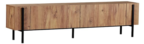 TV szekrény ZENORI 180 cm, atlanti fenyő/fekete