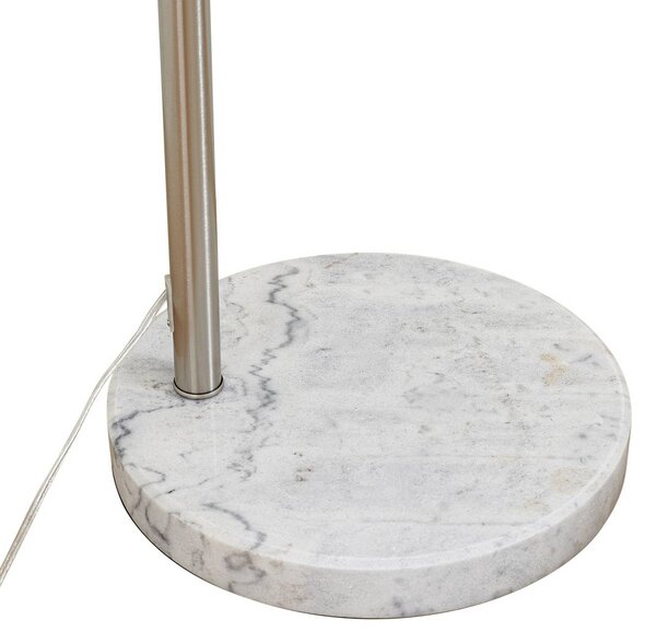 Lindby ív világítás Alverton, fehér/nikkel, üveg, 197 cm, Fehér / opál, Nappali / Étkező, fém, Modern