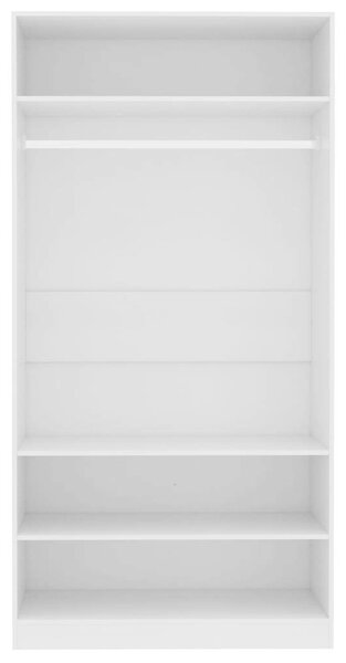 Praktikus Fehér Ruhásszekrény - 100x50x200 cm