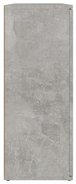 Modern Beton Szürke Tálalószekrény - Fa - 91x29,5x75 cm