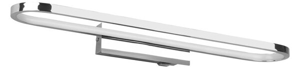Fényes ezüstszínű LED fali lámpa (hosszúság 60 cm) Gianni – Trio