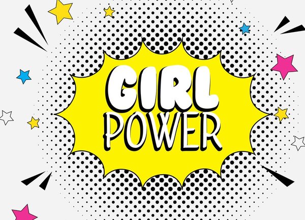 Kép pop art felirattal - GIRL POWER