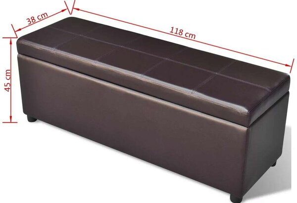 Praktikus Tárolós Pad - Barna - 116cm