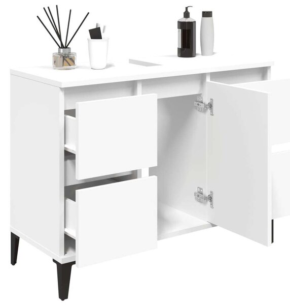 Modern Fehér Fürdőszoba Szekrény - 80x33x60 cm