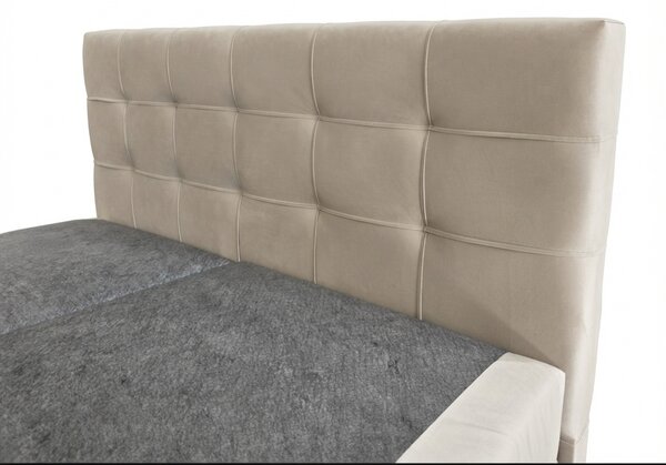 Kárpitozott boxspring ágy DIRELIS TRINITY 140x200 cm bézs Matrac: Bonell rugós matrac