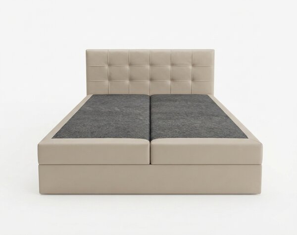 Kárpitozott boxspring ágy DIRELIS TRINITY 140x200 cm bézs Matrac: Bonell rugós matrac