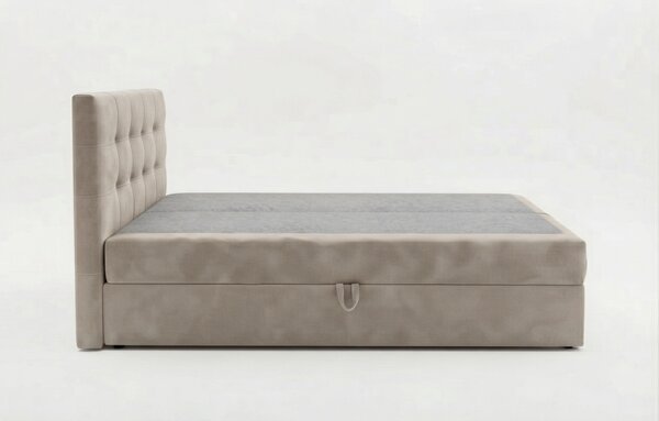 Kárpitozott boxspring ágy DIRELIS TRINITY 140x200 cm bézs Matrac: Bonell rugós matrac