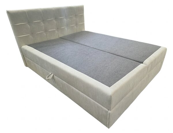 Kárpitozott boxspring ágy DIRELIS VIBE 140x200 cm krém Matrac: Bonell rugós matrac