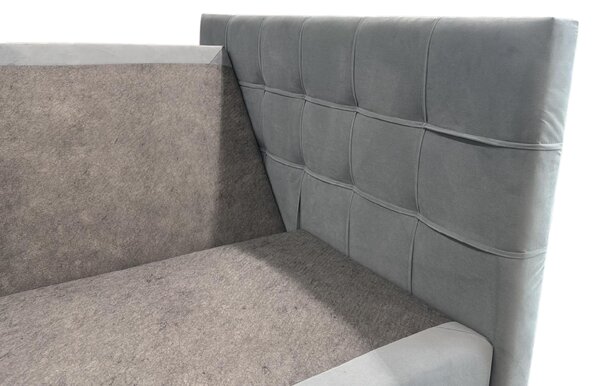 Kárpitozott boxspring ágy DIRELIS TRINITY 140x200 cm szürke Matrac: Bonell rugós matrac
