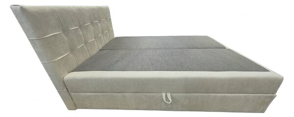 Kárpitozott boxspring ágy DIRELIS VIBE 140x200 cm krém Matrac: Bonell rugós matrac