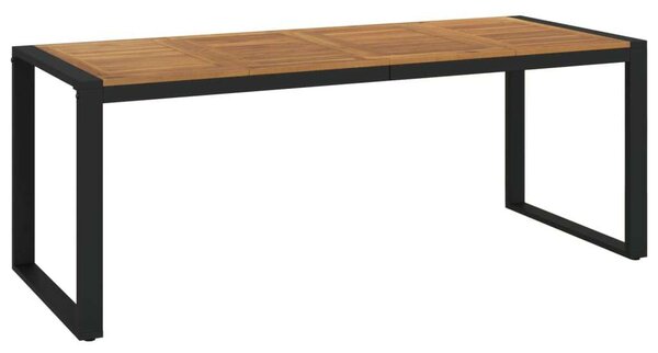 Tömör akácfa kerti asztal u-alakú lábakkal 200 x 90 x 75 cm