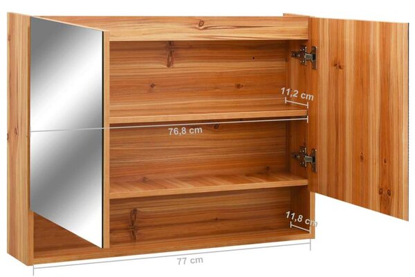 Home-Lux LED Tükör Szekrény - Tölgyfa - 80cm