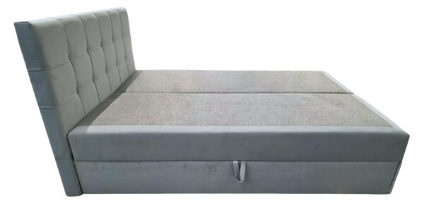 Kárpitozott boxspring ágy DIRELIS TRINITY 140x200 cm szürke Matrac: Bonell rugós matrac