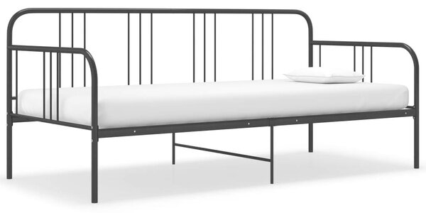 MetalLine - Fekete Fém Kanapéágy - 90x200 cm