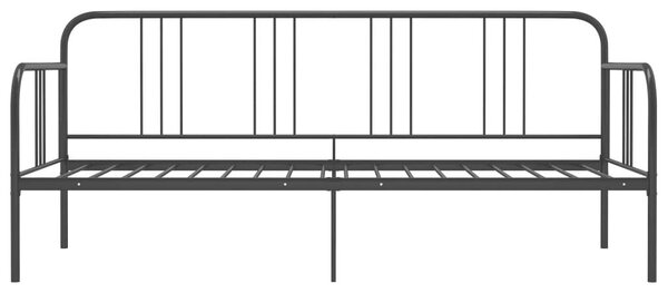 MetalLine - Fekete Fém Kanapéágy - 90x200 cm