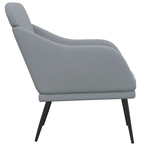 Modern Szövetfotel - Világosszürke - 63x76x80 cm
