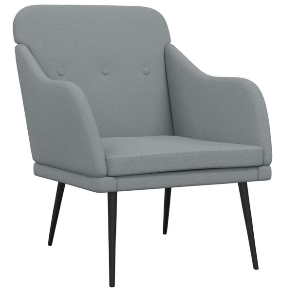 Modern Szövetfotel - Világosszürke - 63x76x80 cm