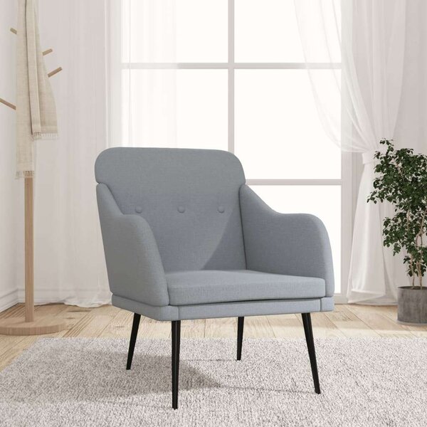 Modern Szövetfotel - Világosszürke - 63x76x80 cm