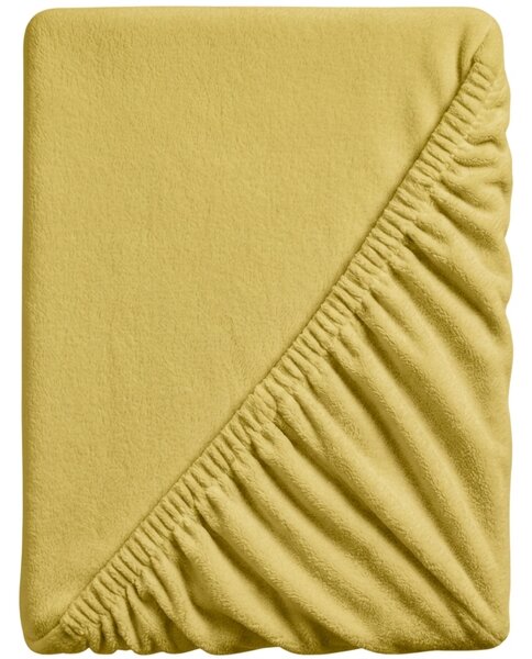 SOFT mikroplüss lepedő 90x200 cm mustár