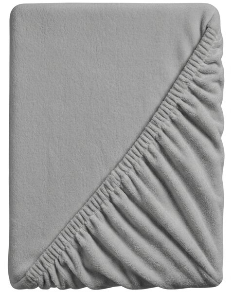 SOFT világosszürke mikroplüss lepedő 90x200 cm