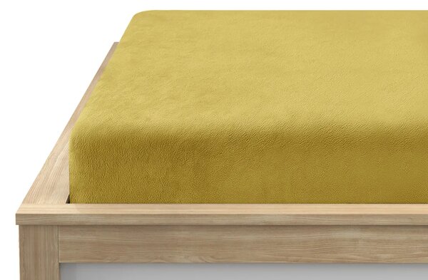 SOFT mikroplüss lepedő 90x200 cm mustár