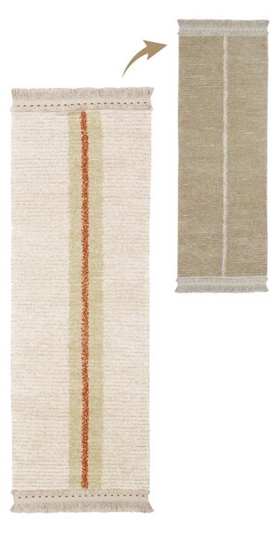 Bézs pamut futószőnyeg 80x230 cm Duetto Sage – Lorena Canals