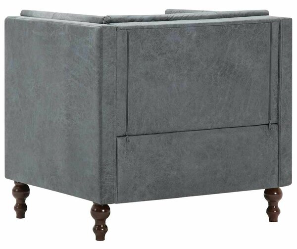 Chesterfield Szürke Szövetfotel - 70x72x68 cm
