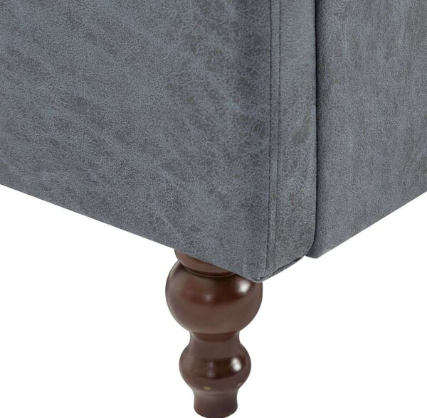 Chesterfield Szürke Szövetfotel - 70x72x68 cm